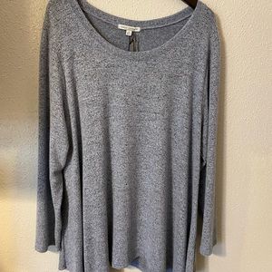 Green Envelope Women’s Plus Size Knit top Grey/Black Size 2X NWT